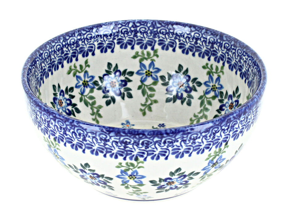 Blue Rose Polish Pottery Lavender Meadow Cereal/Soup Bowl