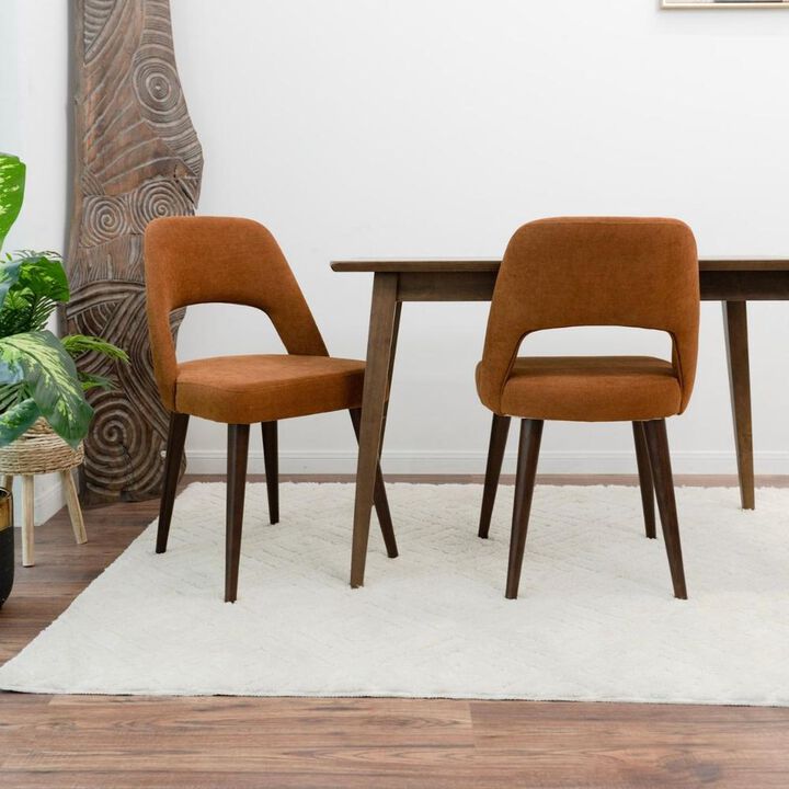 Ashcroft Furniture Co Juliana Mid Century Modern Upholstered Dining Chair (Set of 2)