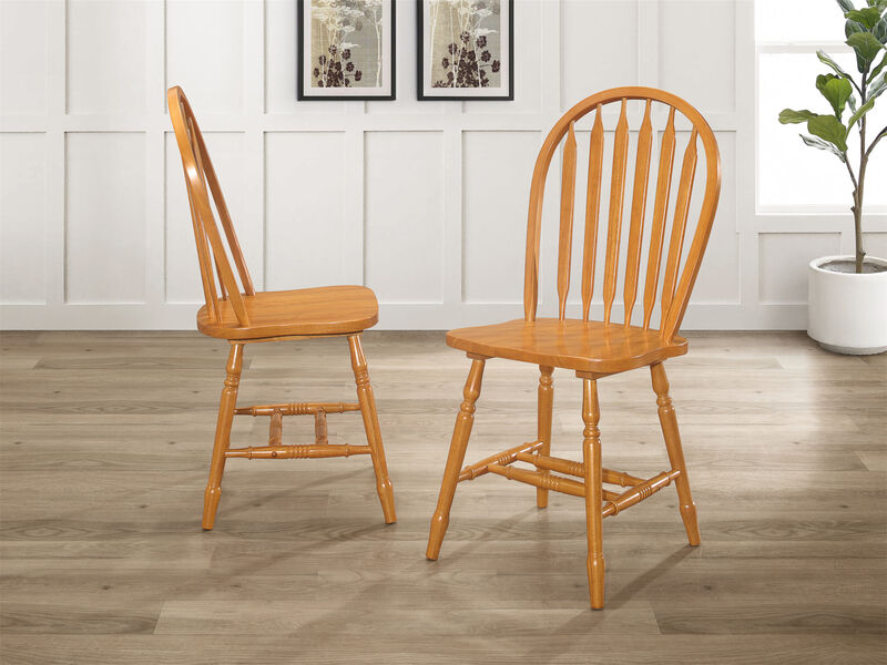 Solid Wood Windsor Arrowback Dining Chairs (Set of 4)