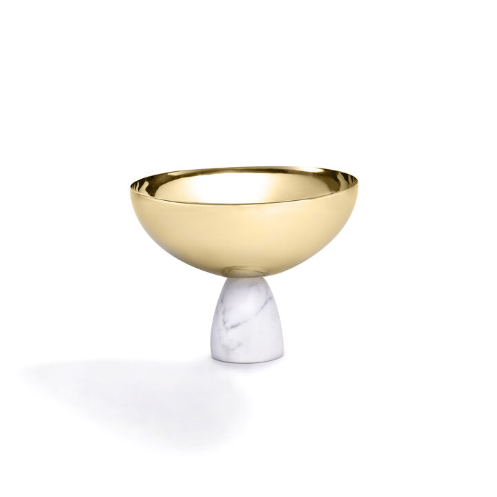 Coluna Nut Bowl,  Marble & Gold