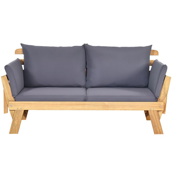 Adjustable  Patio Convertible Sofa with Thick Cushion