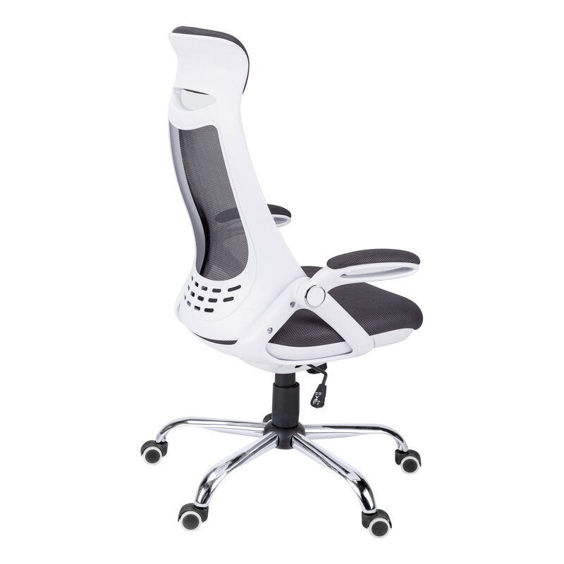 Monarch Specialties I 7269 Office Chair, Adjustable Height, Swivel, Ergonomic, Armrests, Computer Desk, Work, Metal, Mesh, White, Grey, Contemporary, Modern