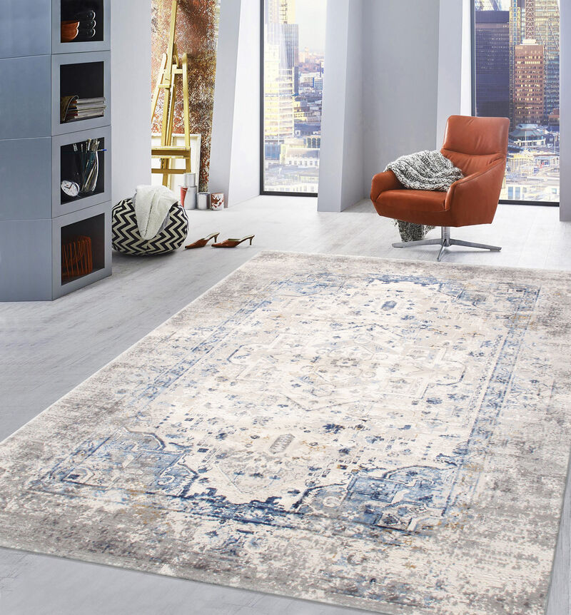 Pasargad Home Turkish Efes Design L. Grey Area Rug- 8' 6" X 11' 6"