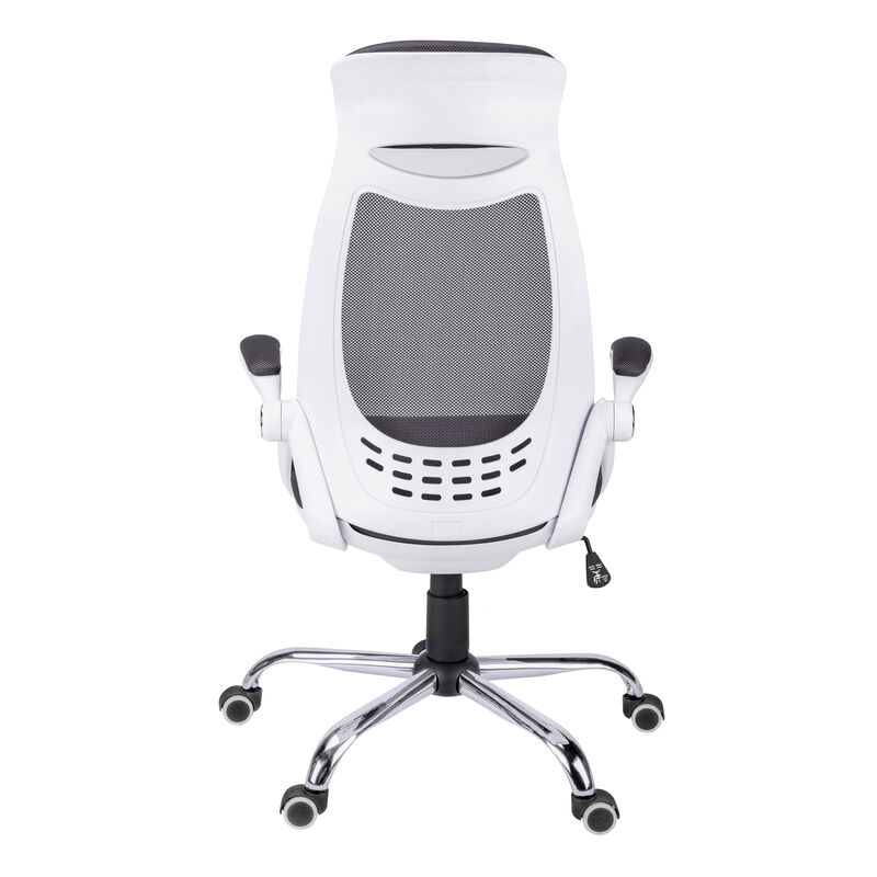 Monarch Specialties I 7269 Office Chair, Adjustable Height, Swivel, Ergonomic, Armrests, Computer Desk, Work, Metal, Mesh, White, Grey, Contemporary, Modern