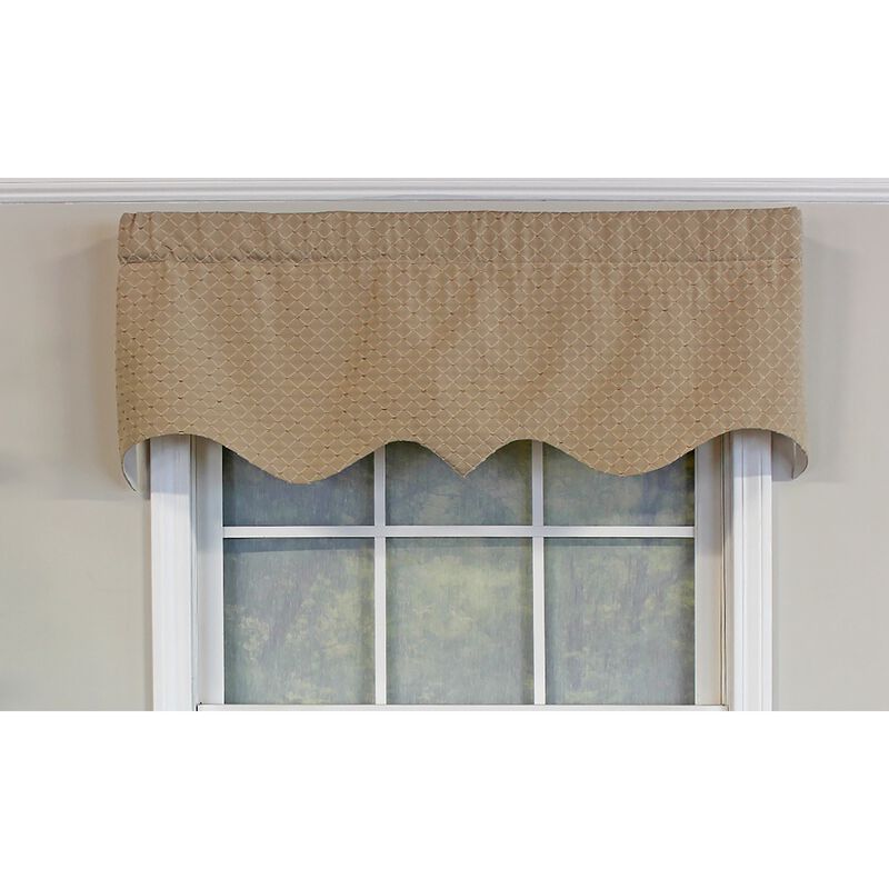 RLF Home Passat Regal Valance Ecru. 3" Rod Pocket 50"W x 17"L