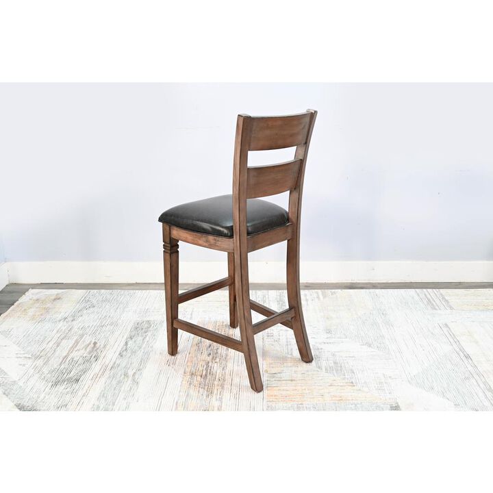 Sunny Designs Bar Ladderback Barstool, Cushion Seat