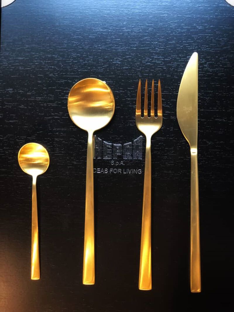 Movida 20-Piece Flatware Set in Ice Gold