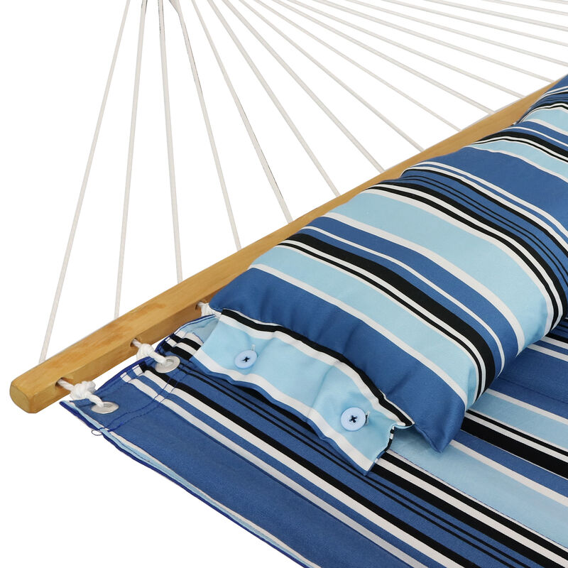 Sunnydaze 2-person Quilted Hammock with Universal Steel Stand