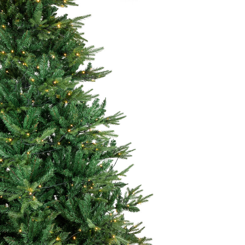 7.5' Pre-Lit Juniper Pine Artificial Christmas Tree  Warm White LED Lights