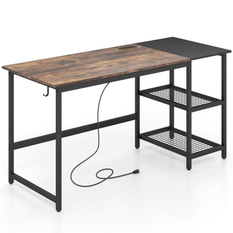 Home Office Computer Desk with Removable Storage Shelves