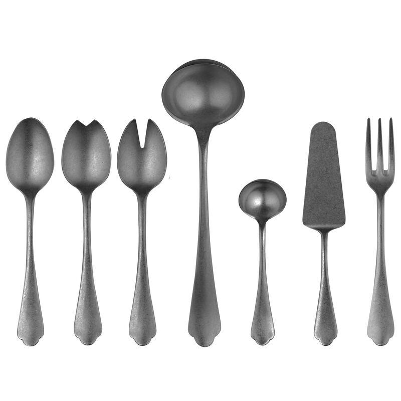 Pewter 7-Piece Serving Set in Black Gold