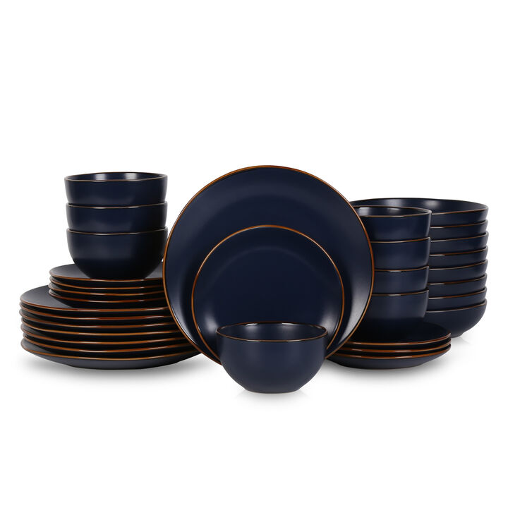 Stone Lain Brasa Stoneware 16 Piece Dinnerware Set, Green