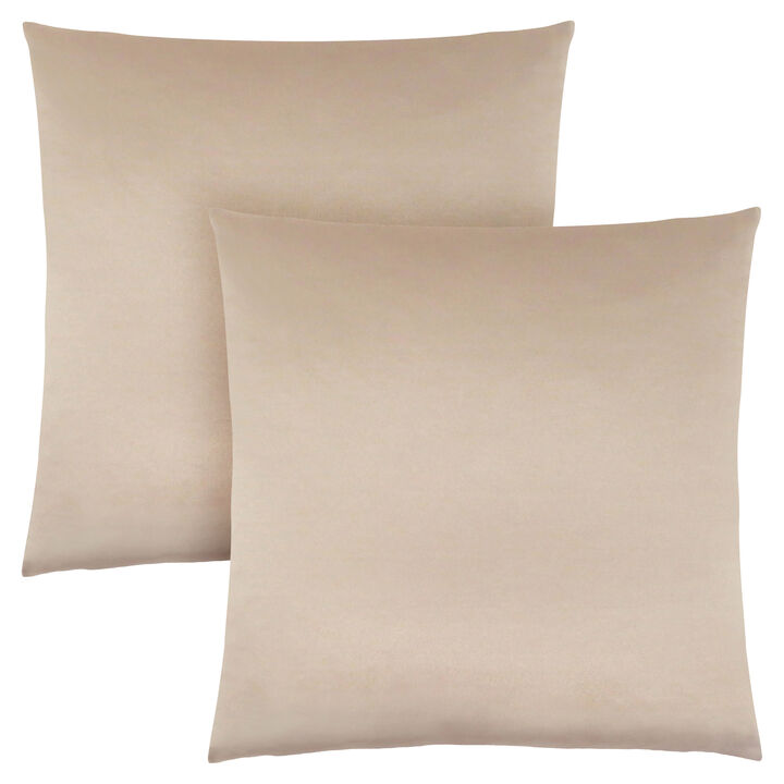 Monarch Specialties I 9335 Pillows, Set Of 2, 18 X 18 Square, Insert Included, Decorative Throw, Accent, Sofa, Couch, Bedroom, Polyester, Hypoallergenic, Gold, Modern