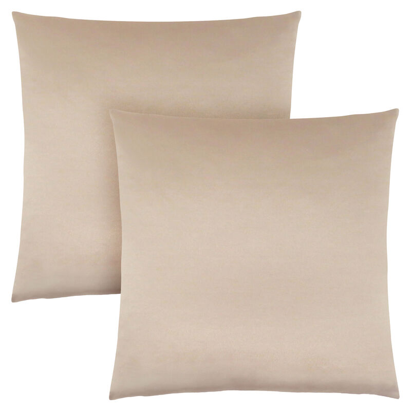 Monarch Specialties I 9335 Pillows, Set Of 2, 18 X 18 Square, Insert Included, Decorative Throw, Accent, Sofa, Couch, Bedroom, Polyester, Hypoallergenic, Gold, Modern