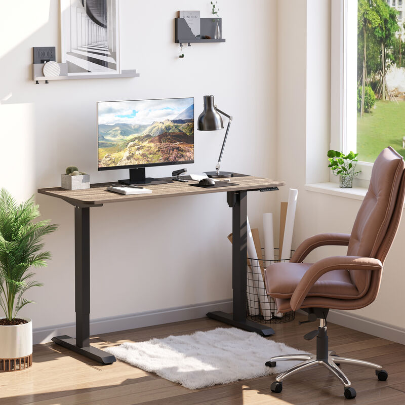 Electric Standing Computer Desk with 4 Memory Button Control & LED Display