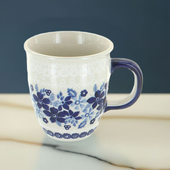 Blue Rose Polish Pottery Festive Fir Coffee Mug