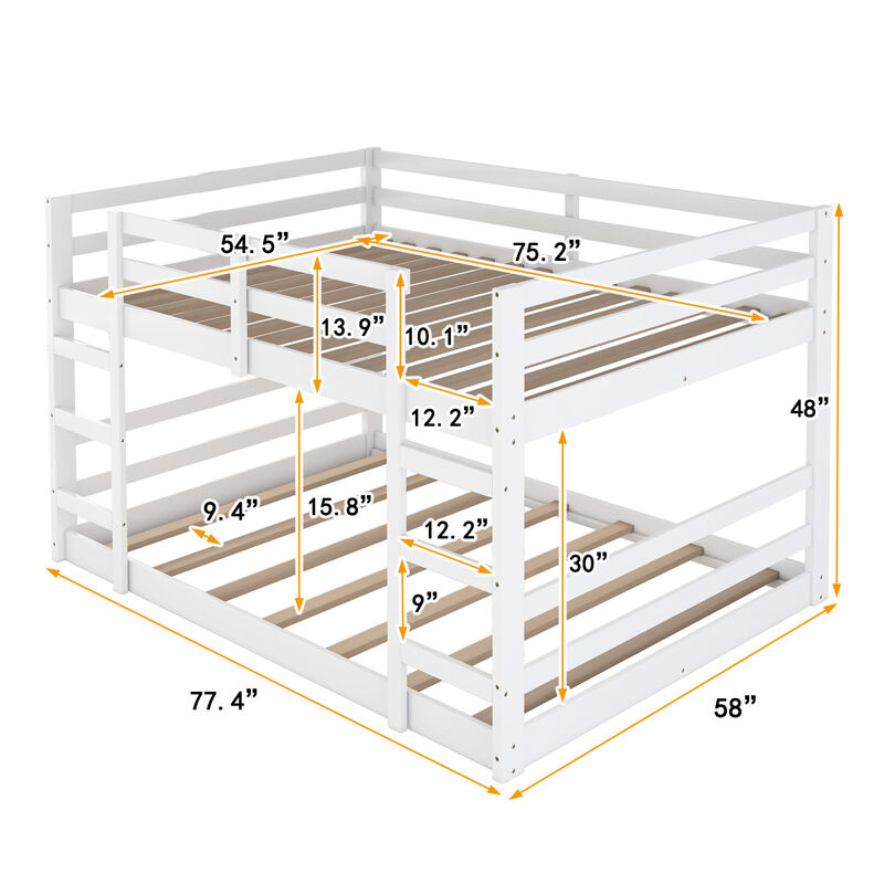 Full Over Full Bunk Bed With Ladder