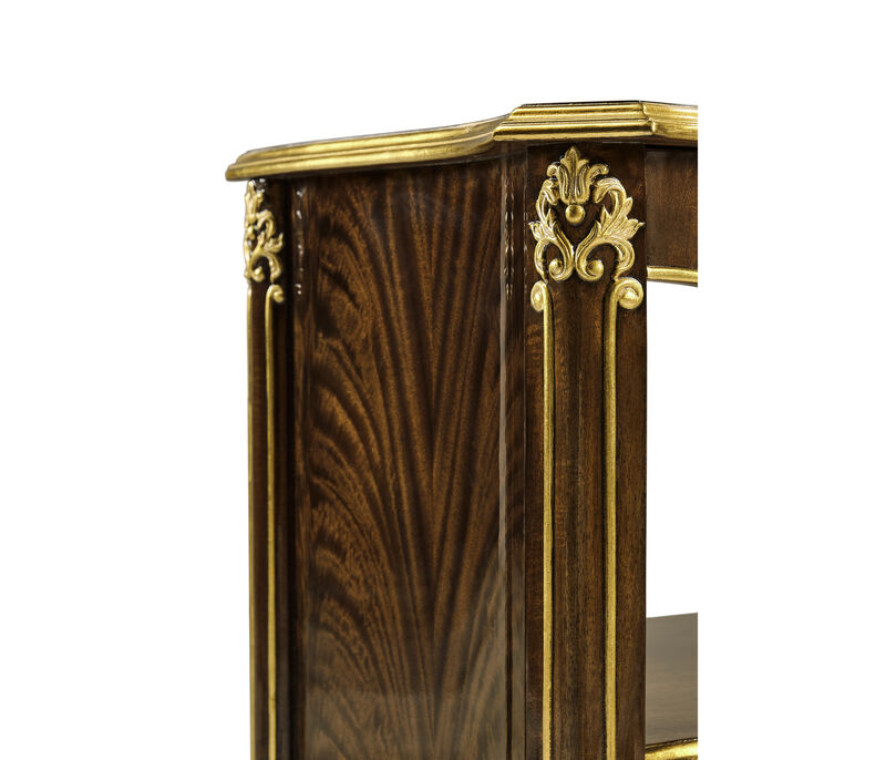 Mahogany & Gilded Nightstand