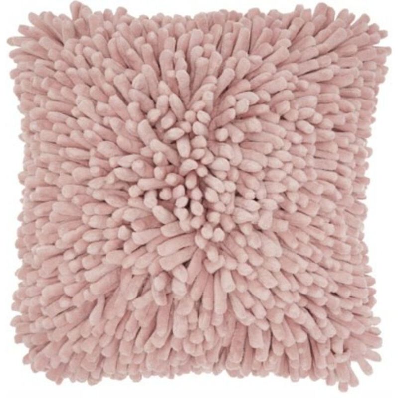 Homezia 20" Pale Pink Soft Nubby Shag Throw Pillow