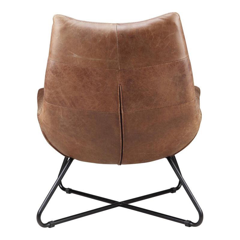 Moe's Home Collection Graduate Lounge Chair, Brown