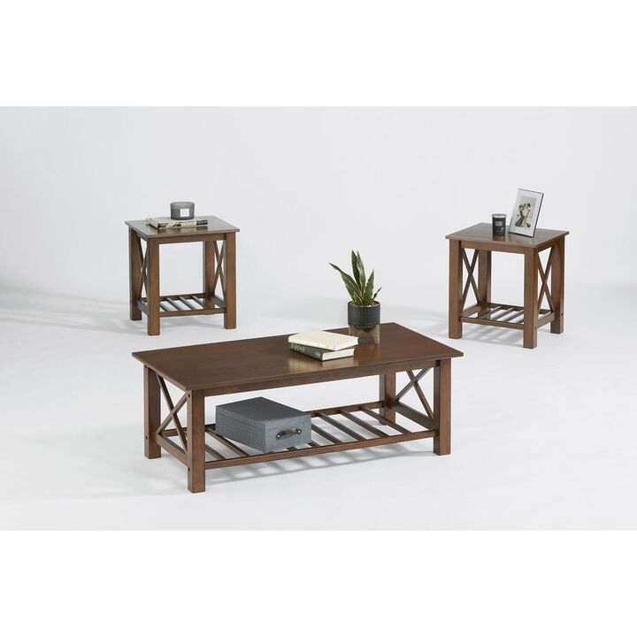 3 Pack Cocktail & 2 End Tables, Coffee