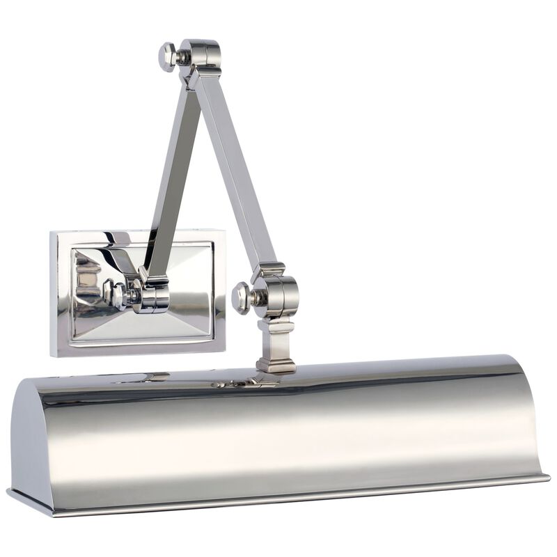 Jane 12" Double Library Light in Polished Nickel