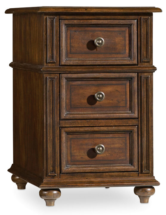 Leesburg Chairside Chest in Dark Wood