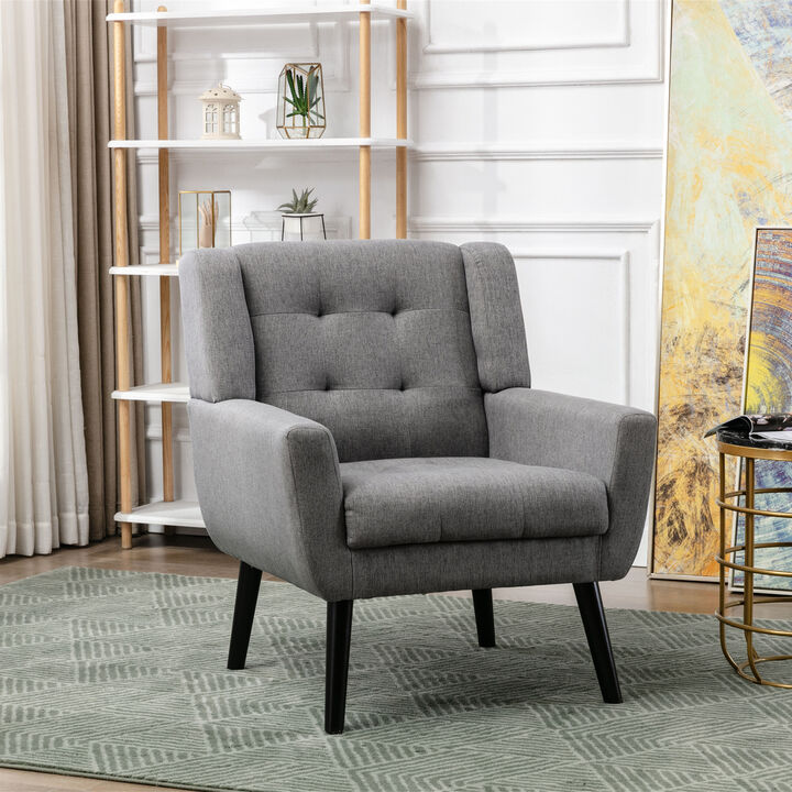 Streamdale Modern Linen Accent Chair for Living Room and Bedroom