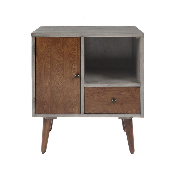 Gracie Mills Rene Mid-Century Storage Nightstand