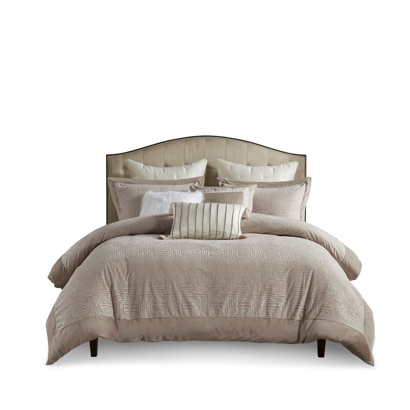 Gracie Mills Harper Oversized Velvet Comforter Set - Full/Queen