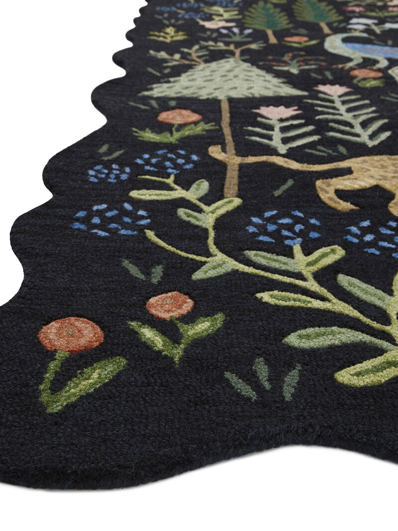 Silhouette SIH-03 Black 7''9" x 9''9" Rug by Rifle Paper Co.