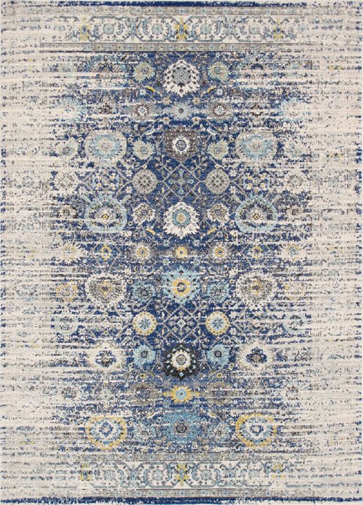 Pasargad Home Turkish Chelsea Design Navy Area Rug- 4' 0'' X 6' 0''