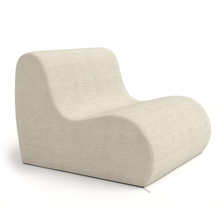 Jaxx Midtown Large Modern Accent Chair, Pewter