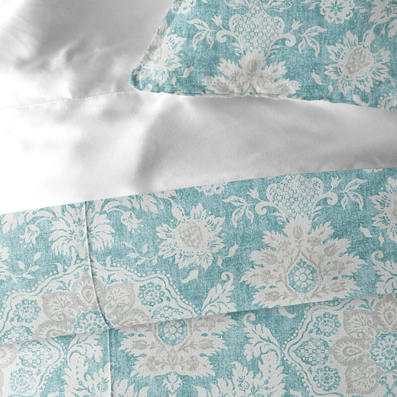 6ix Tailors Fine Linens Osha Aqua/Teal Comforter Set