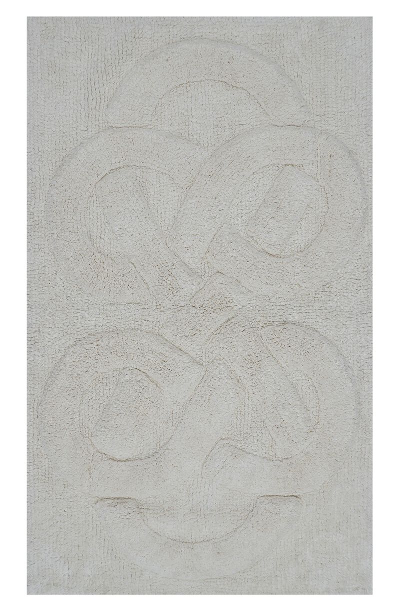 Knightsbridge Tuft Twisted 220 GSF Non Skid Back Bath Rug 20 x 30 - Natural