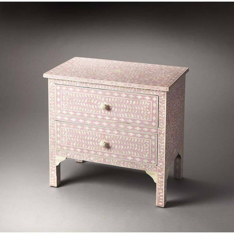 Pink Bone Accent Chest, Belen Kox