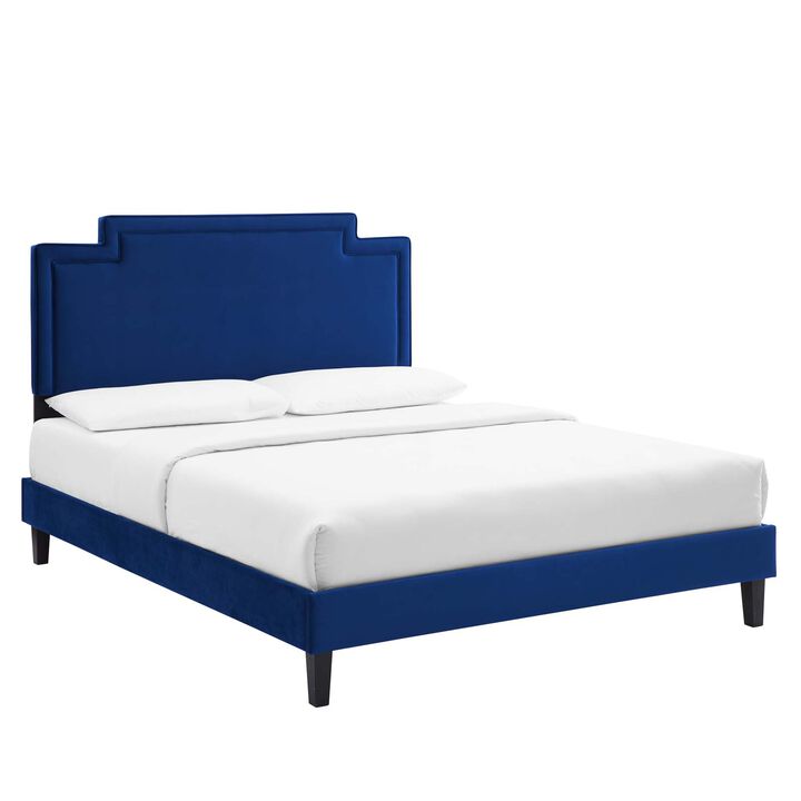 Modway - Liva Performance Velvet Queen Bed