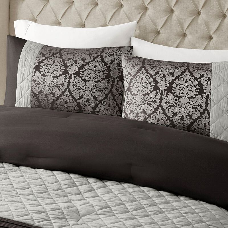 Gracie Mills Delilah 6 Piece Jacquard Comforter Set - Full/Queen