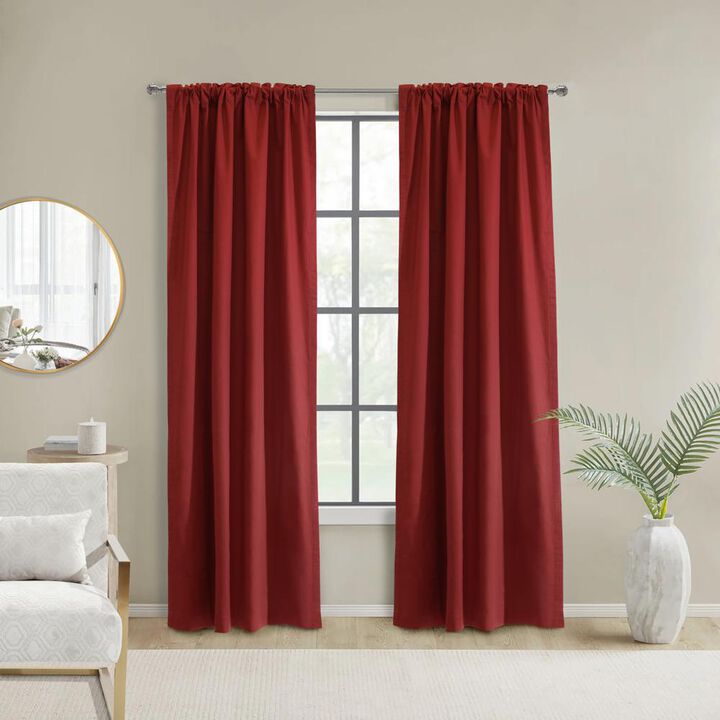 Thermalogic Weathermate Topsions Room Darkening Provides Daytime and Nighttime Privacy Curtain Panel Pair Each Burgundy