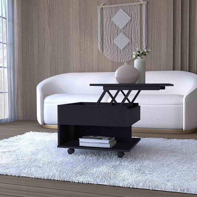 Lift Top Coffee Table Mercuri, Living Room, Black