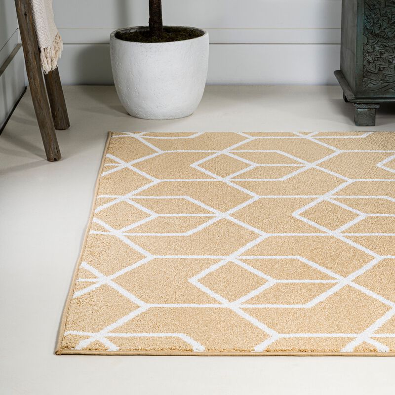 Tumbling Blocks Modern Geometric Area Rug