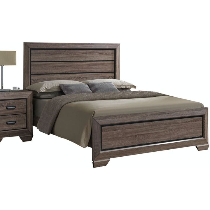 Lyndon Queen Bed In Weathered Finish