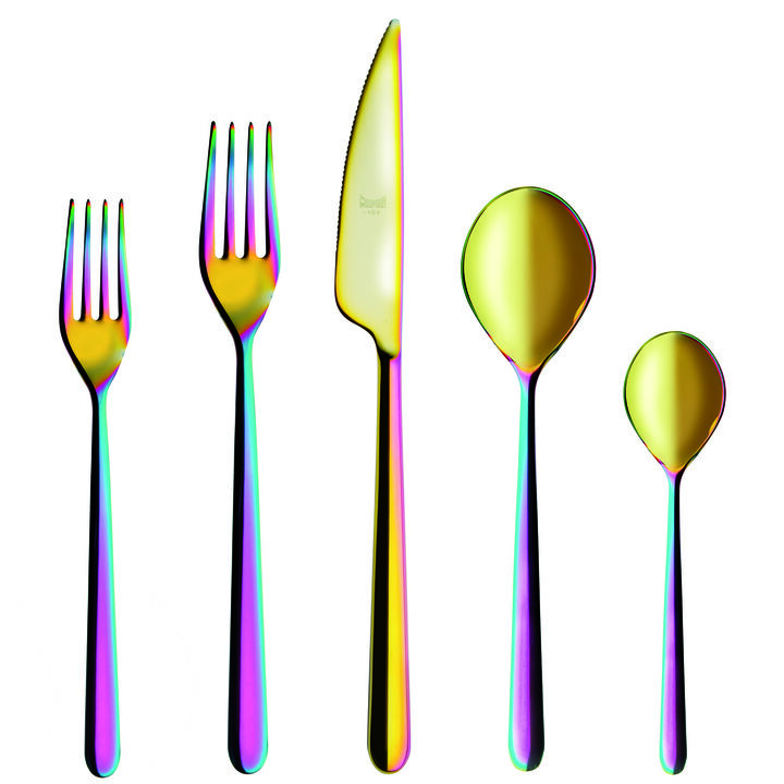 Linea Rainbow Flatware Set (5 Pieces)