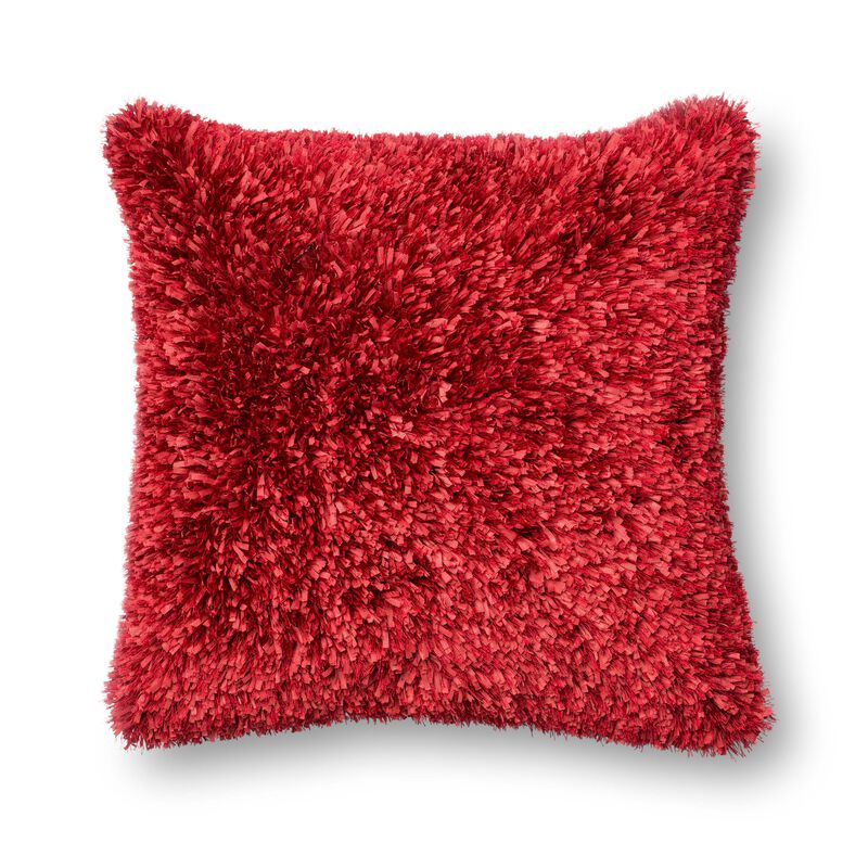 P0045 Red 22"x22" Down Pillow