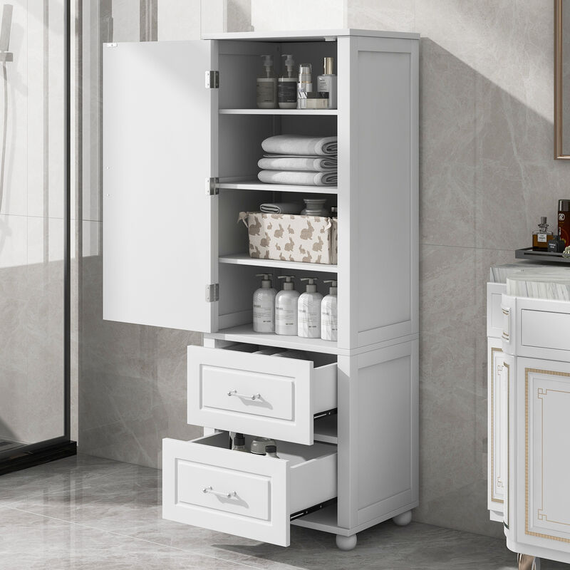 Merax  Freestanding  Bathroom Storage Cabinet  with Adjustable Shelf