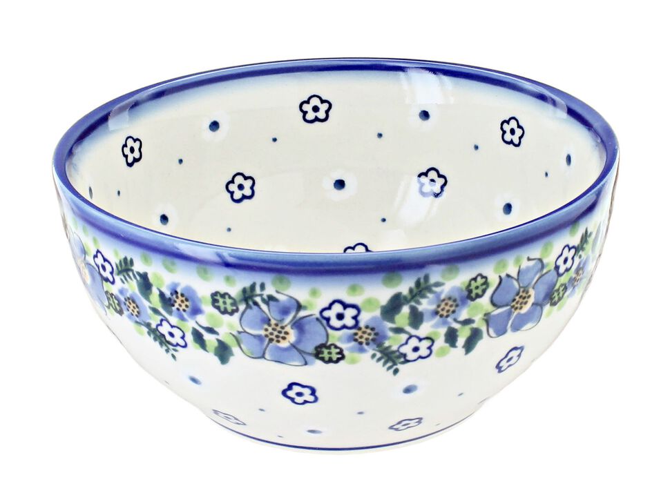 Blue Rose Polish Pottery Morning Medley Cereal/Soup Bowl