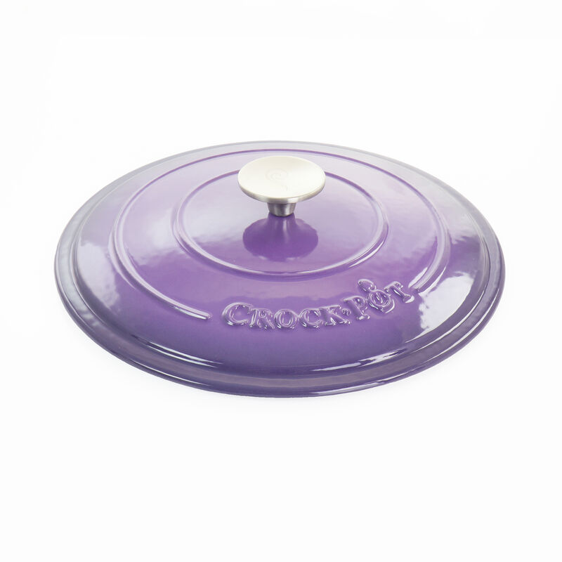 Crock-Pot Artisan 2 Piece 7 Quart Enameled Cast Iron Dutch Oven with Lid in Lavender