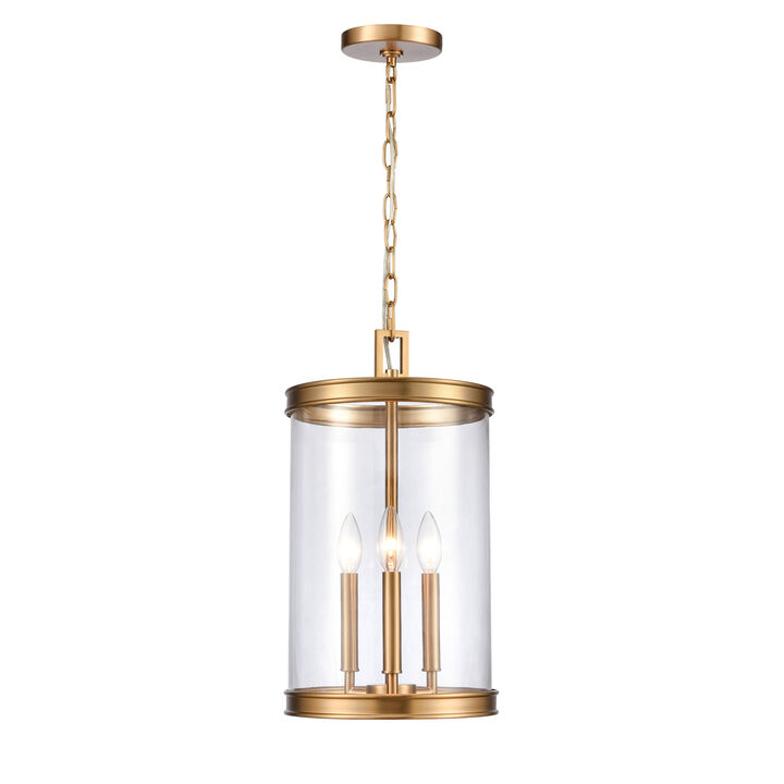 Mendoza 10.25'' Gold Wide 3-Light Pendant