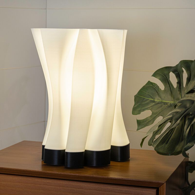 Flame Modern Bohemian Plant-Based PLA 3D Printed Dimmable LED Table Lamp