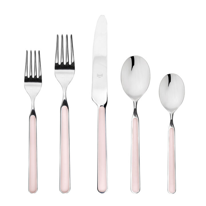 Fantasia 5-Piece Flatware Set in Pale Rose